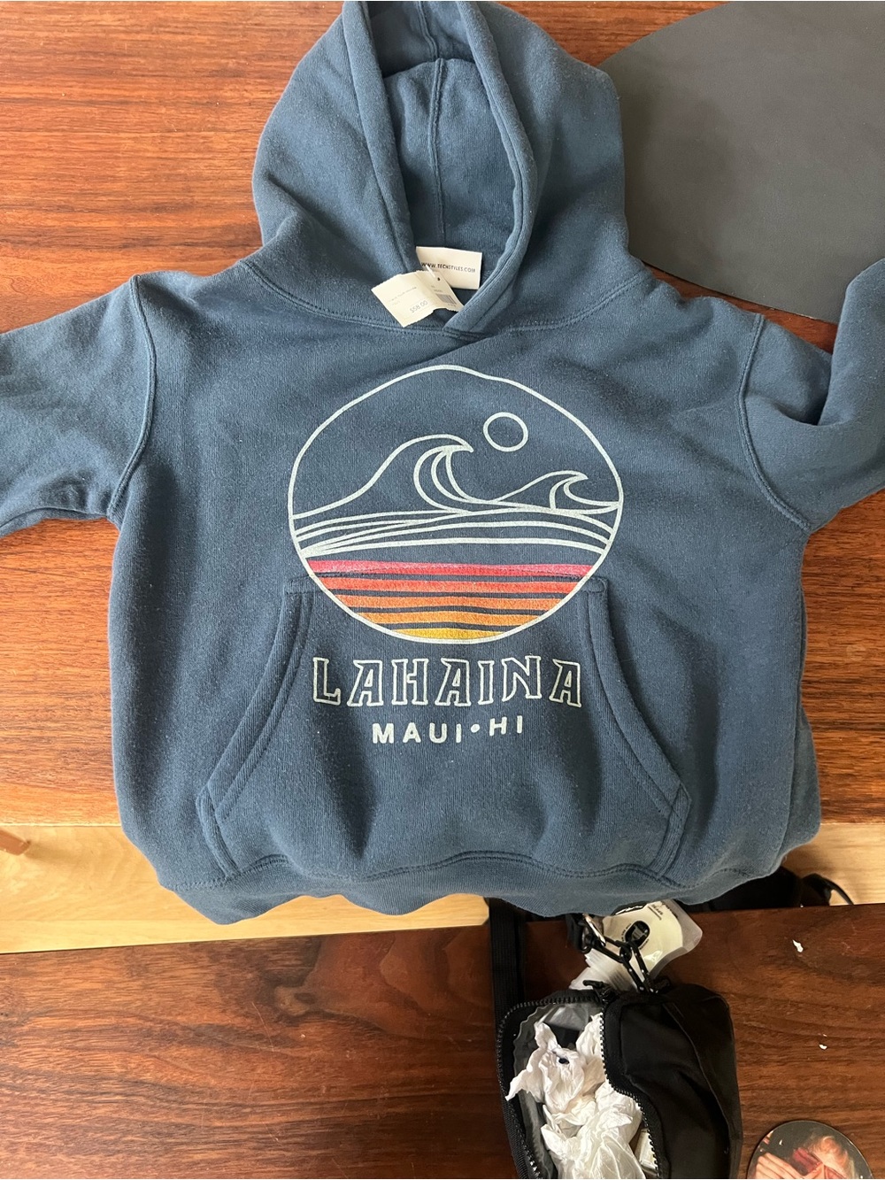 Navy Blue Lahaina Maui-HI Graphic Hoodie